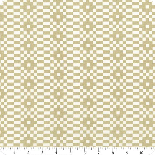 Lofi Linens Khaki Bitmapped Cotton Linen Blend Yardage