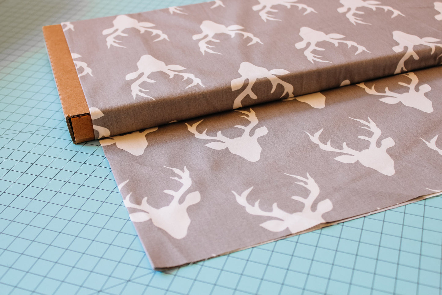 deer-on-gray-buck-forest-mist-hbr-4434-fabric-by-the-yard-woodland-fabric-hello-bear-collection-art-gallery-fabrics-gray-fabric-baby-boy