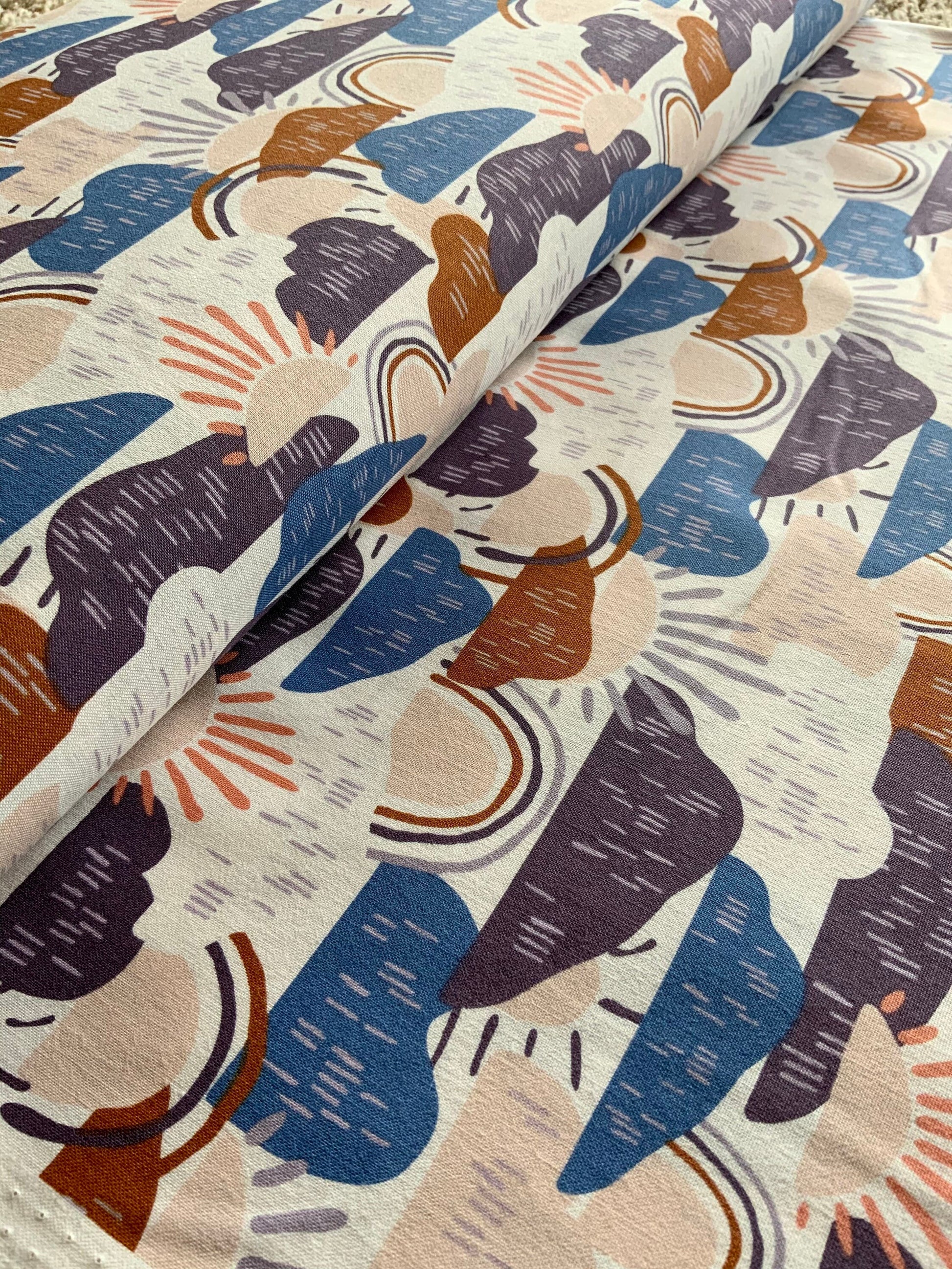 Cool blue sunshine fabric Rainbow fabric HJ200-WA3 Dear Isla - Hilltop - Waterdrop Fabric