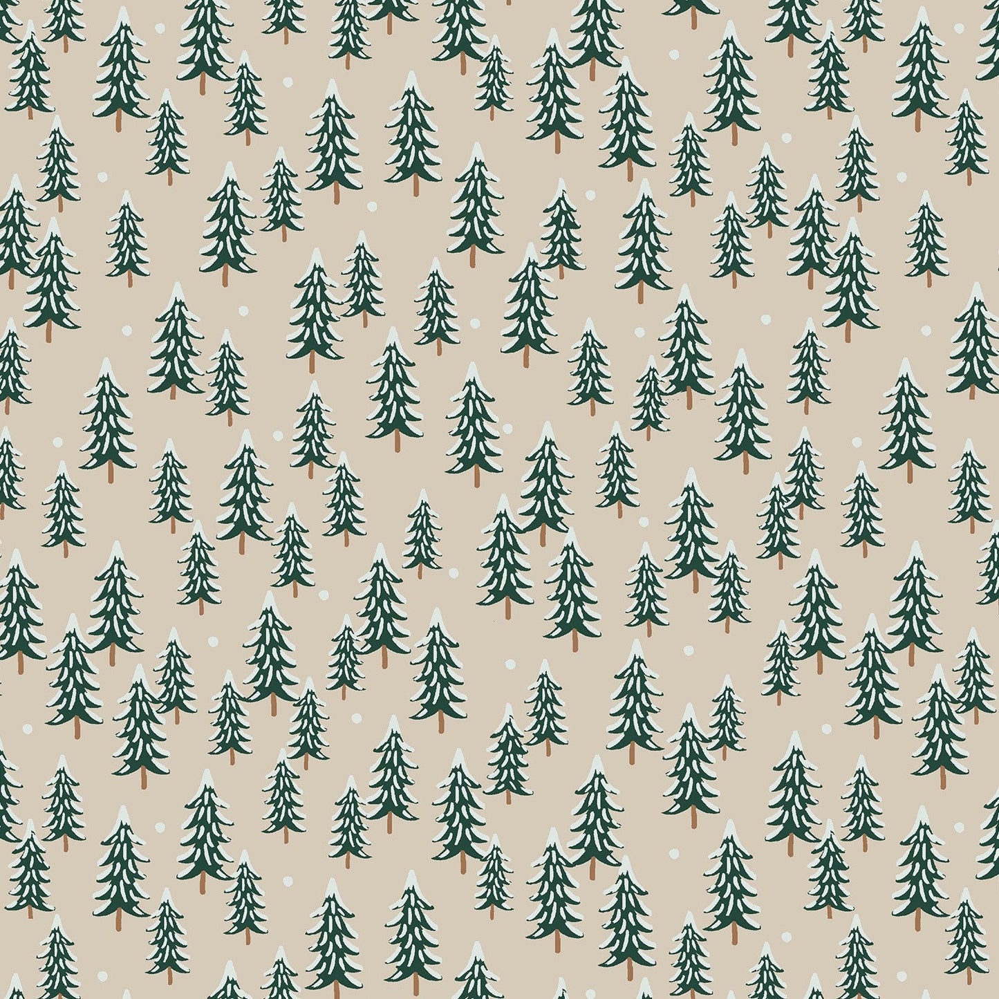 Christmas Forest Neutral Linen