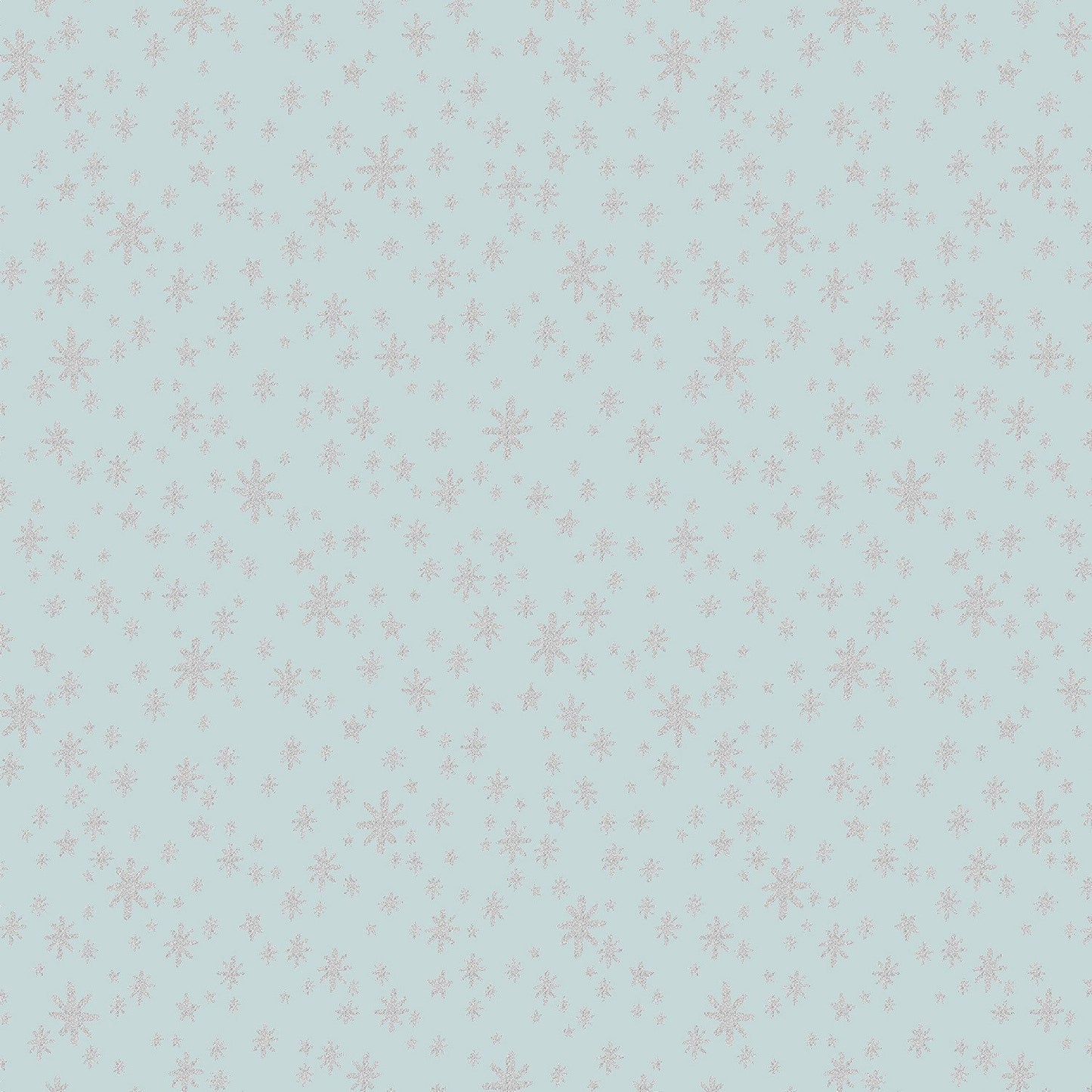 Starry Night - Mint Metallic Fabric