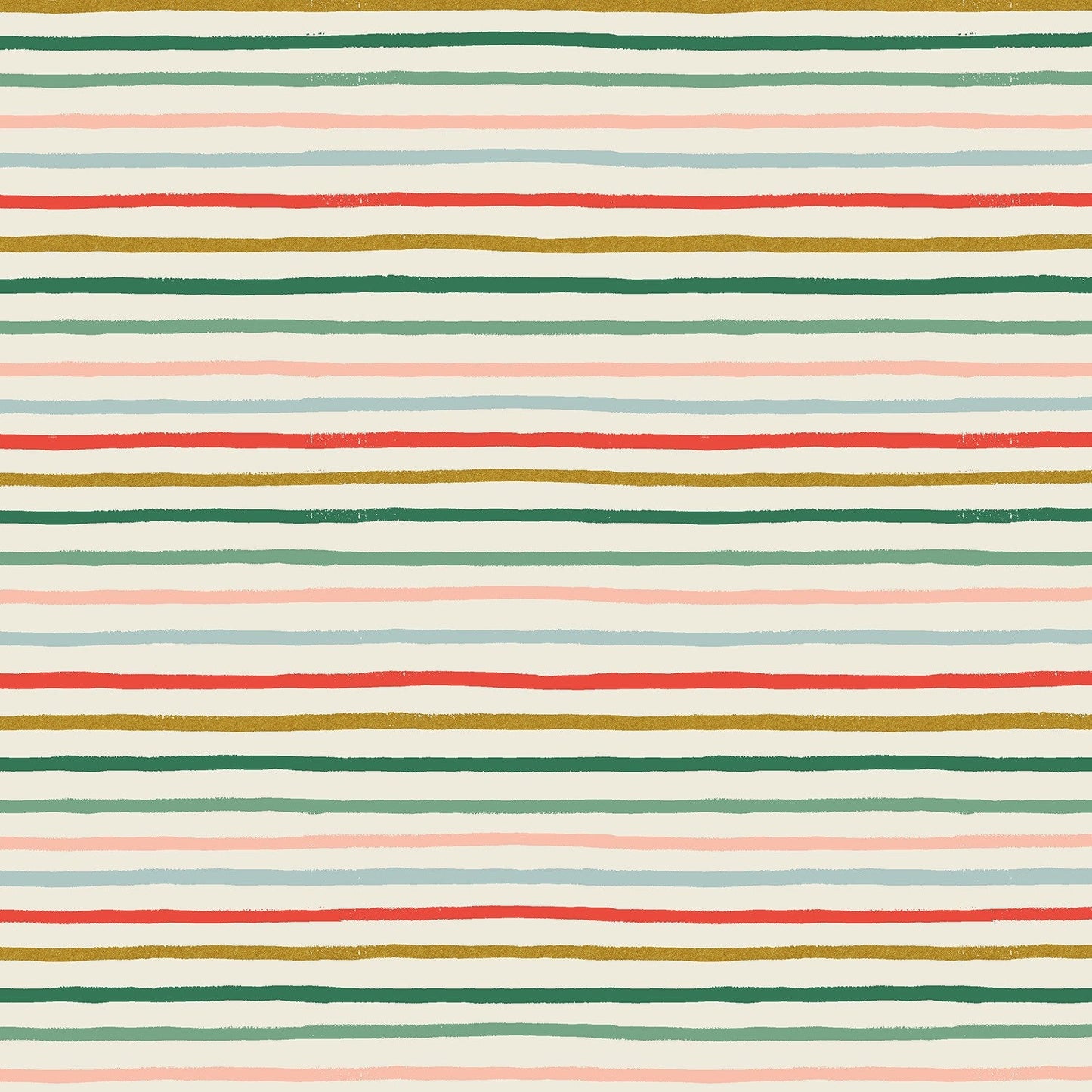 Festive Stripe - Cream Metallic