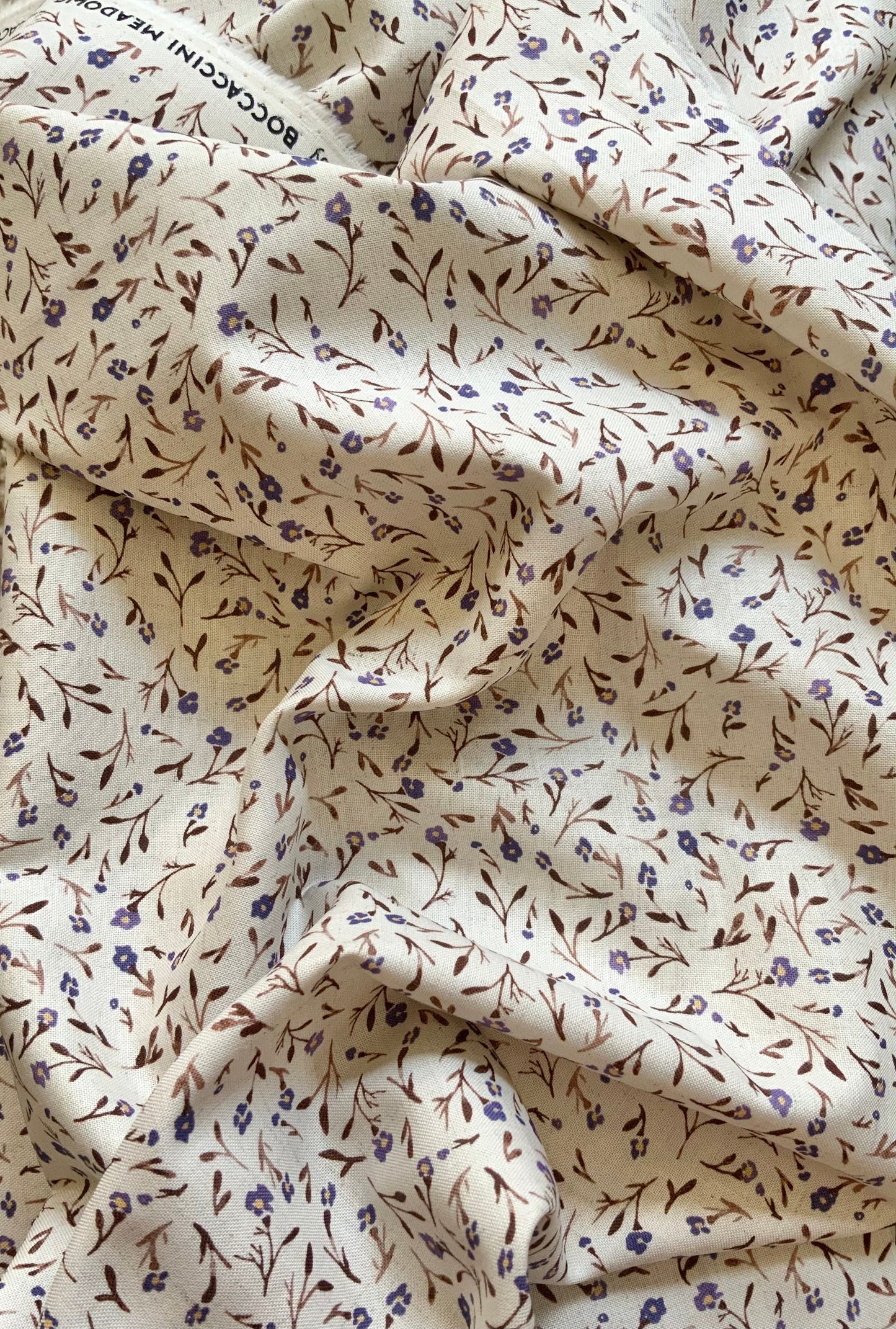 Vintage Purple Floral Linen
