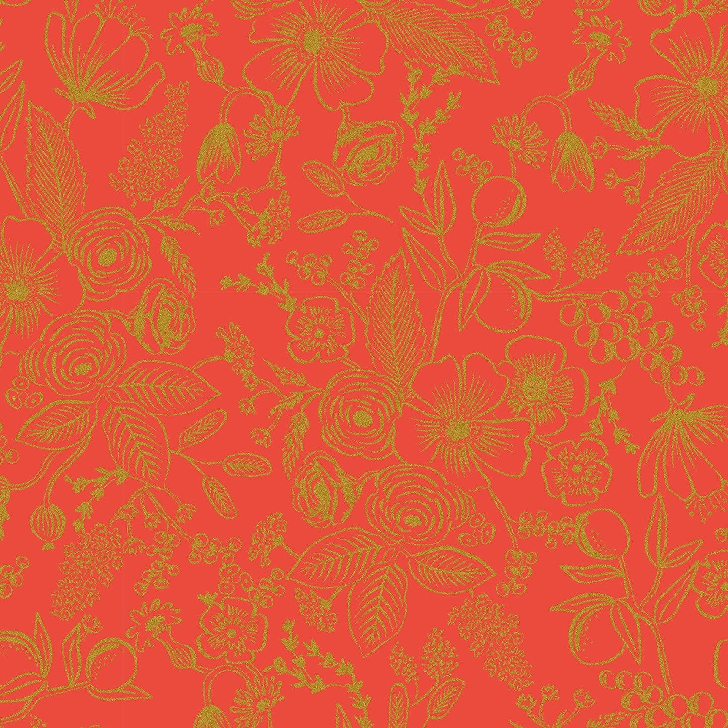 Colette Floral - Red Metallic