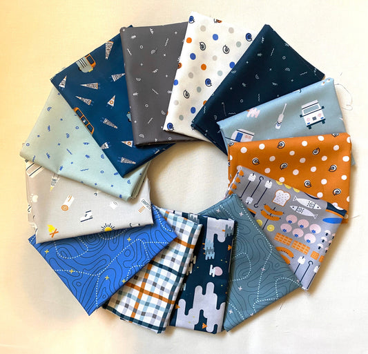 Around the campfire full collection bundle camping bundle quilting cotton bundle quilt bundle quilters bundle road trip patterns