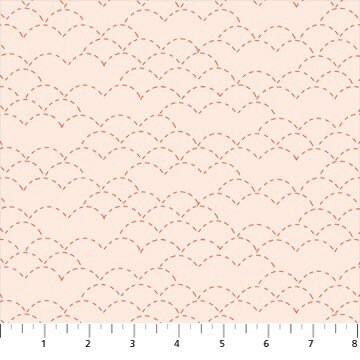 Hand Stitched Scalloped Pink