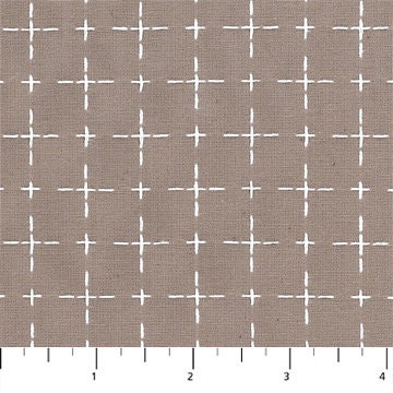 Woven Taupe Cross Grid