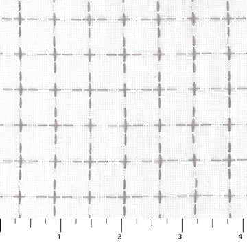 Haptic Wovens W90627-10 White and gray cross Figo Fabrics Quilting Cotton