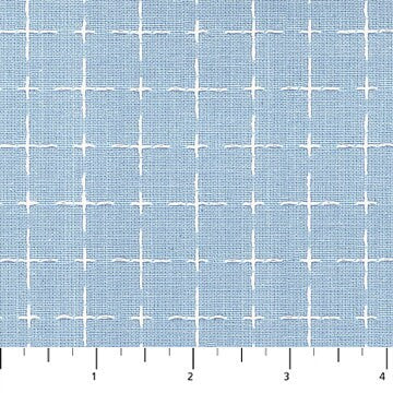 Woven Blue Cross Grid