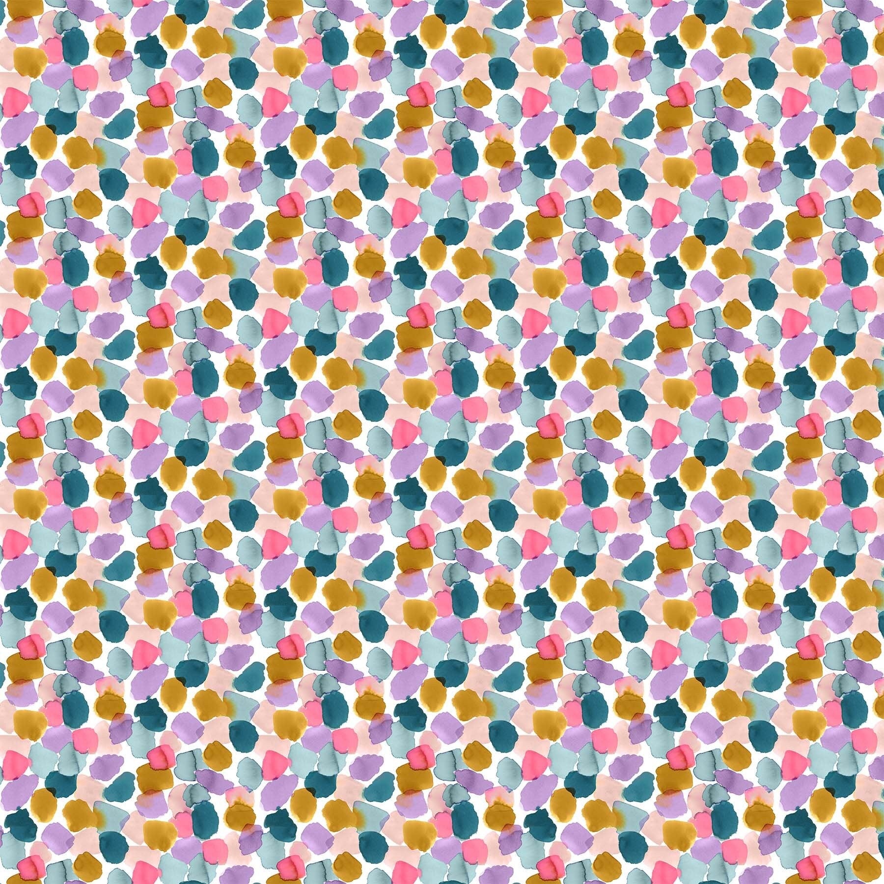 Dreamscape 90568-10 Abstract Rainbow spots pastel dots rainbow dots figo fabrics