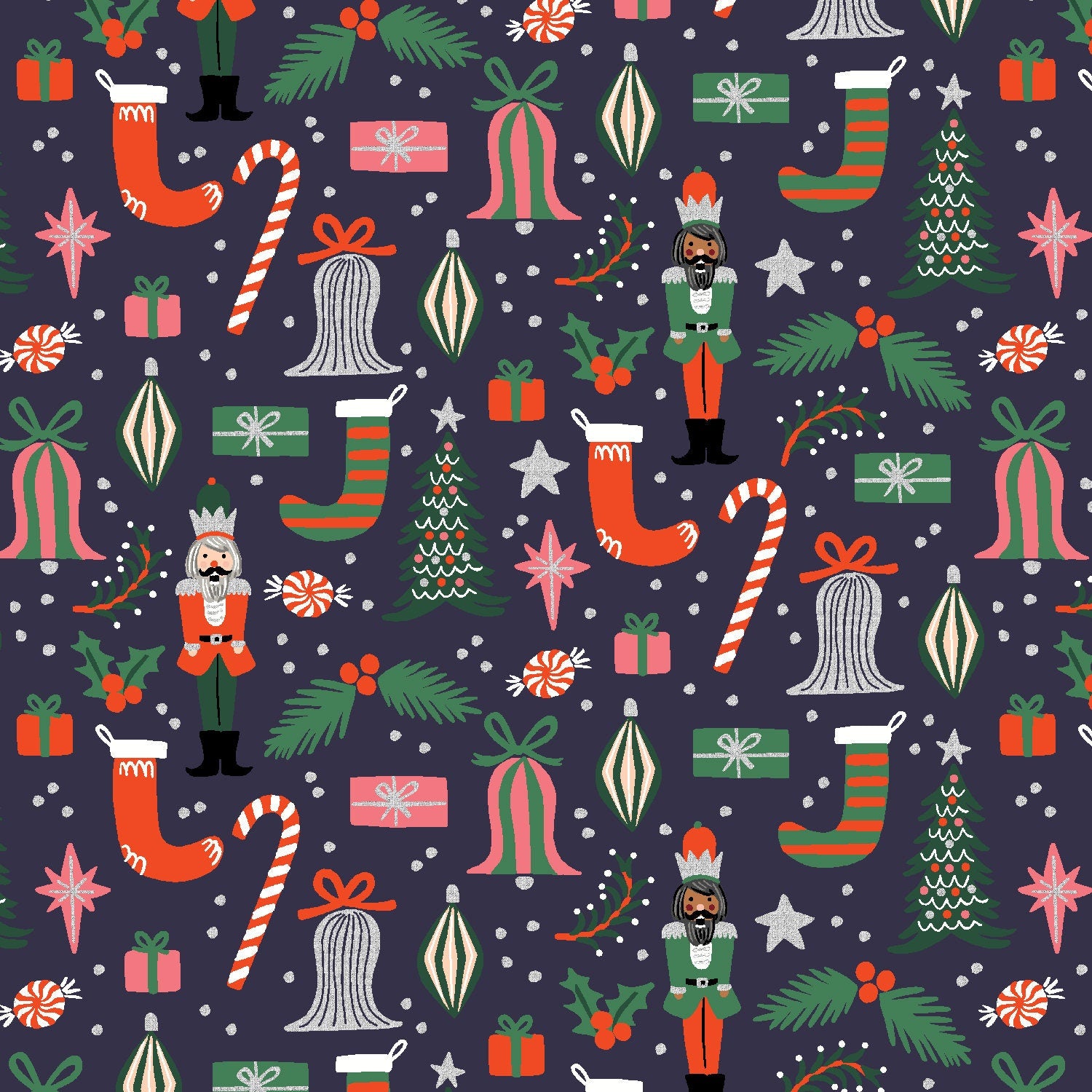 Holiday Classics II RP614-CR2M Holiday Classics - Deck The Halls - Navy - nutcracker holiday - classic Christmas fabric