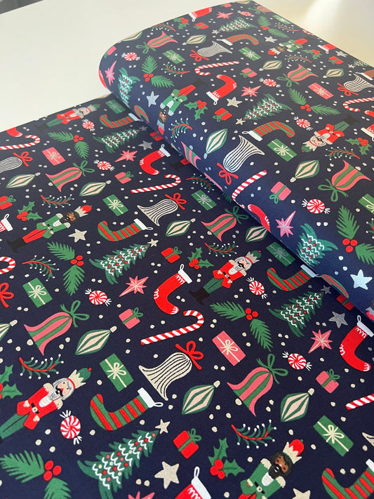 Holiday Classics II RP614-CR2M Holiday Classics - Deck The Halls - Navy - nutcracker holiday - classic Christmas fabric