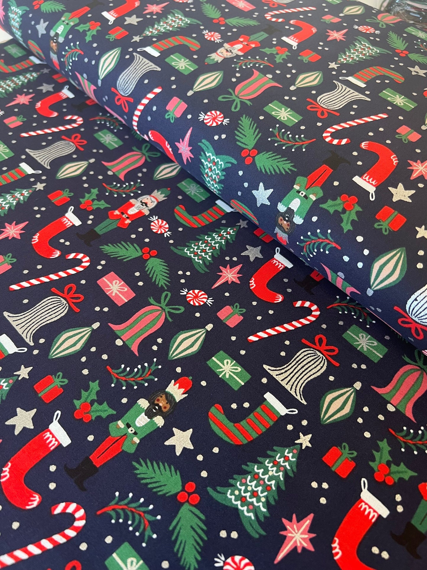 Deck the Halls - Navy Metallic