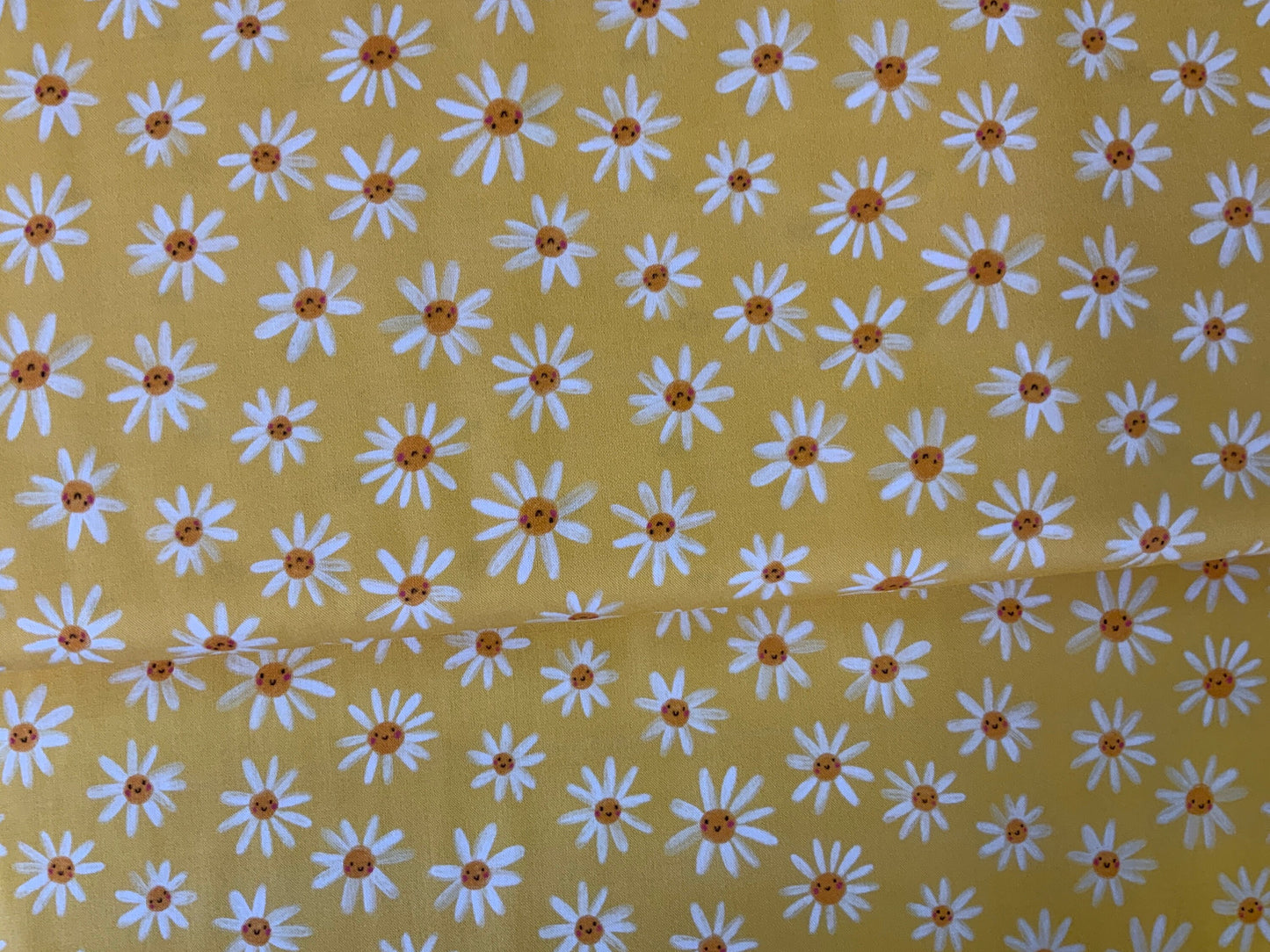 BEE 2312 Dashwood Studios bright spring fabric, happy yellow daisy flower