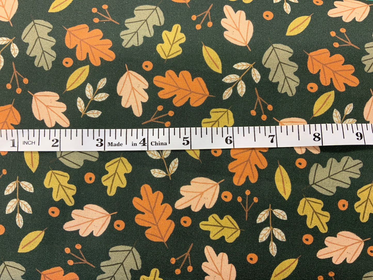 cedar-2371-dashwood-studios-fall-leaves-fall-fabric-hunter-green-forest-leaves-out-in-the-forest-trees-and-leaveswoodland-wildlife
