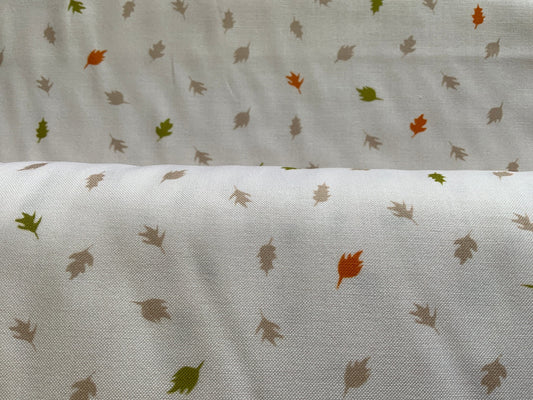 Summers end 90344-11 Fall leaves in cream leaves fabric beige multi quilting floral cotton fabric Figo fabrics ditsy leaves