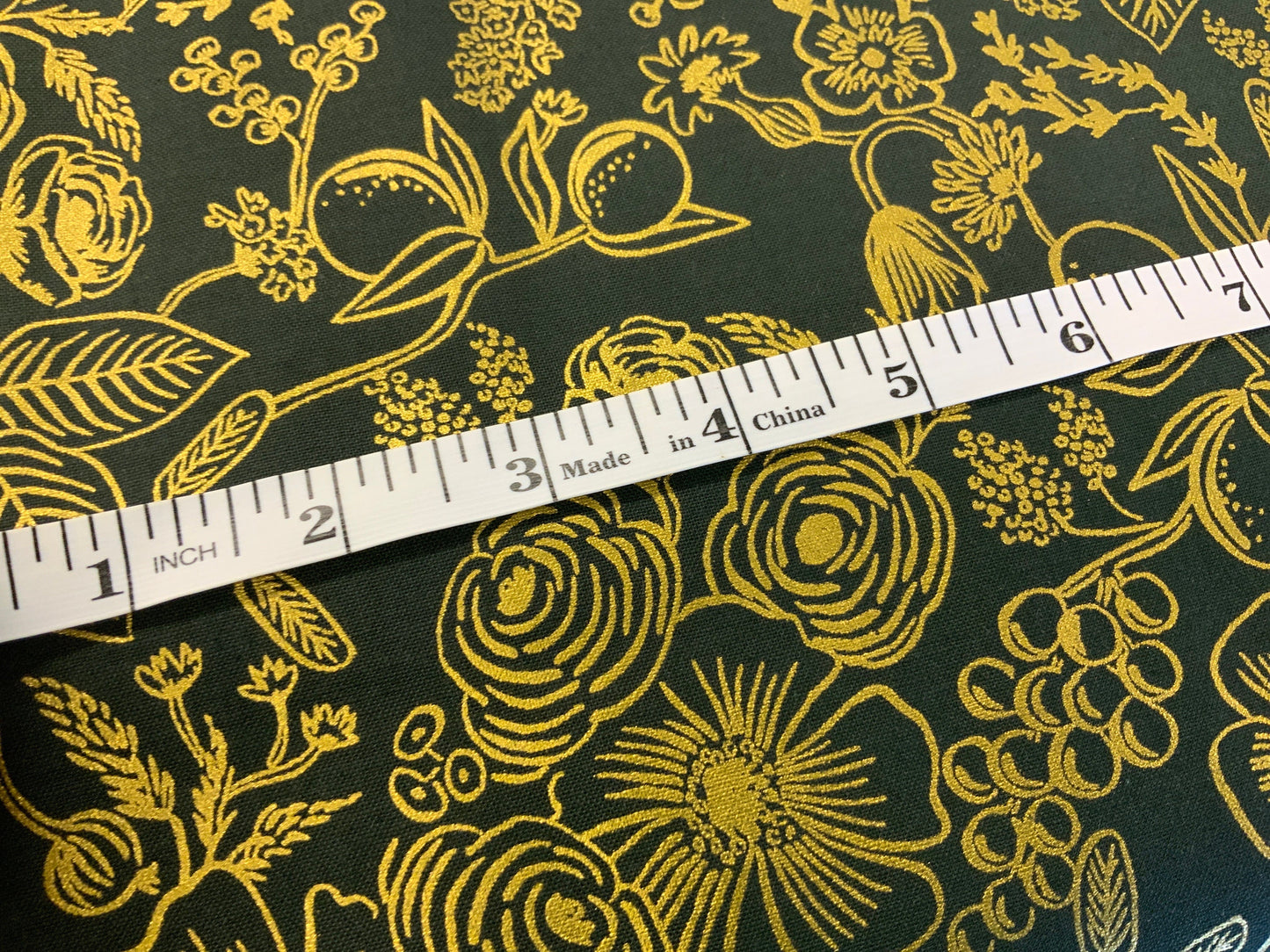 Collette Christmas Metallic Floral Navy