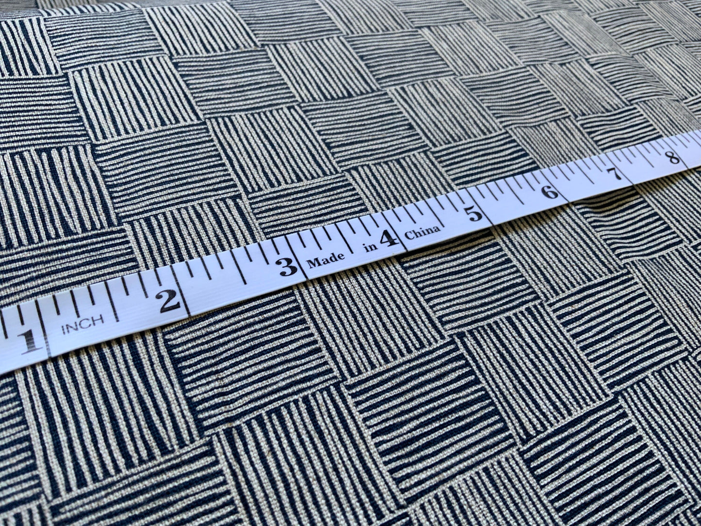 Navy Checkered Canvas