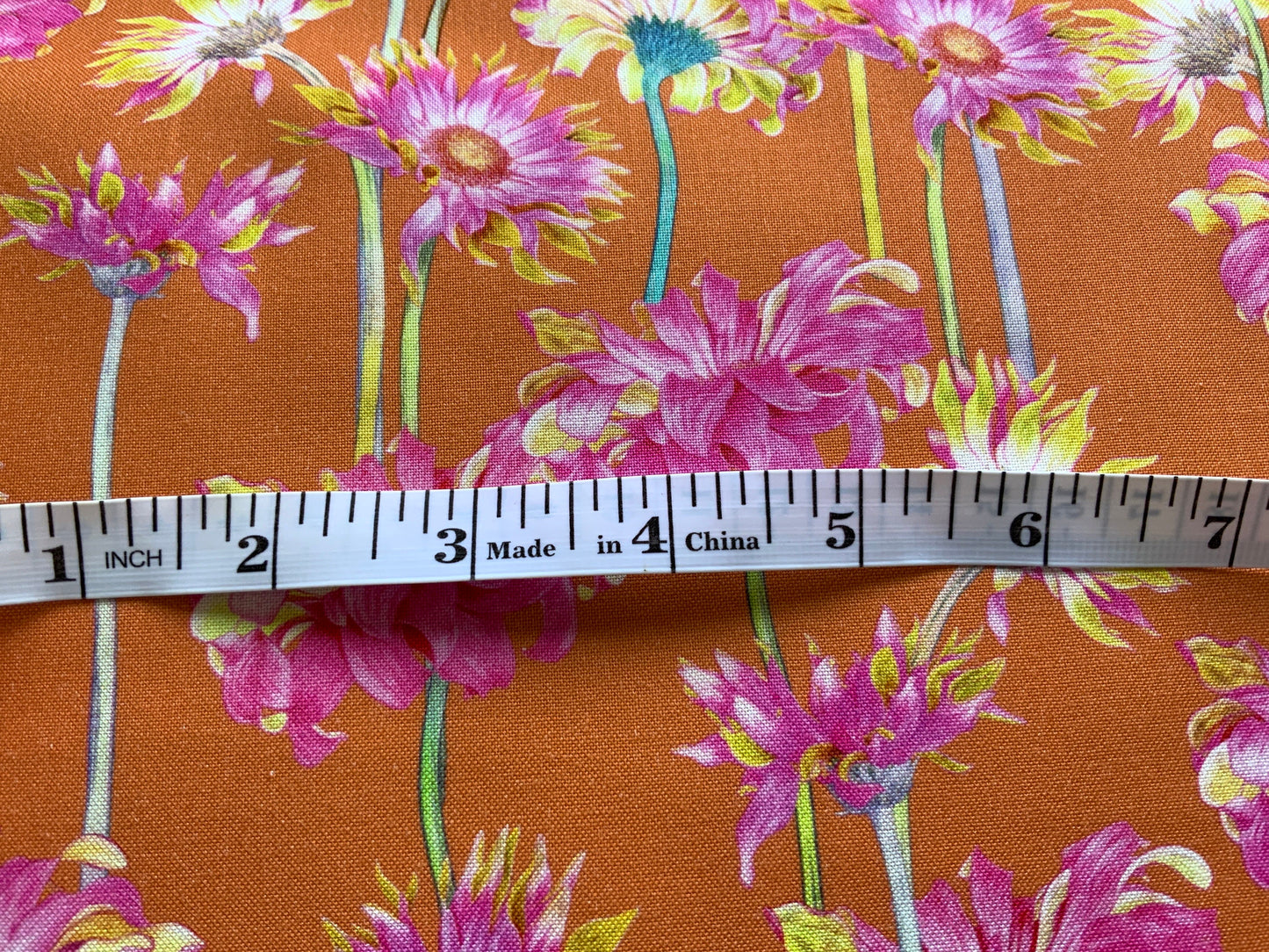 gerbera-floral-print-cotton-fabric-orange-summer