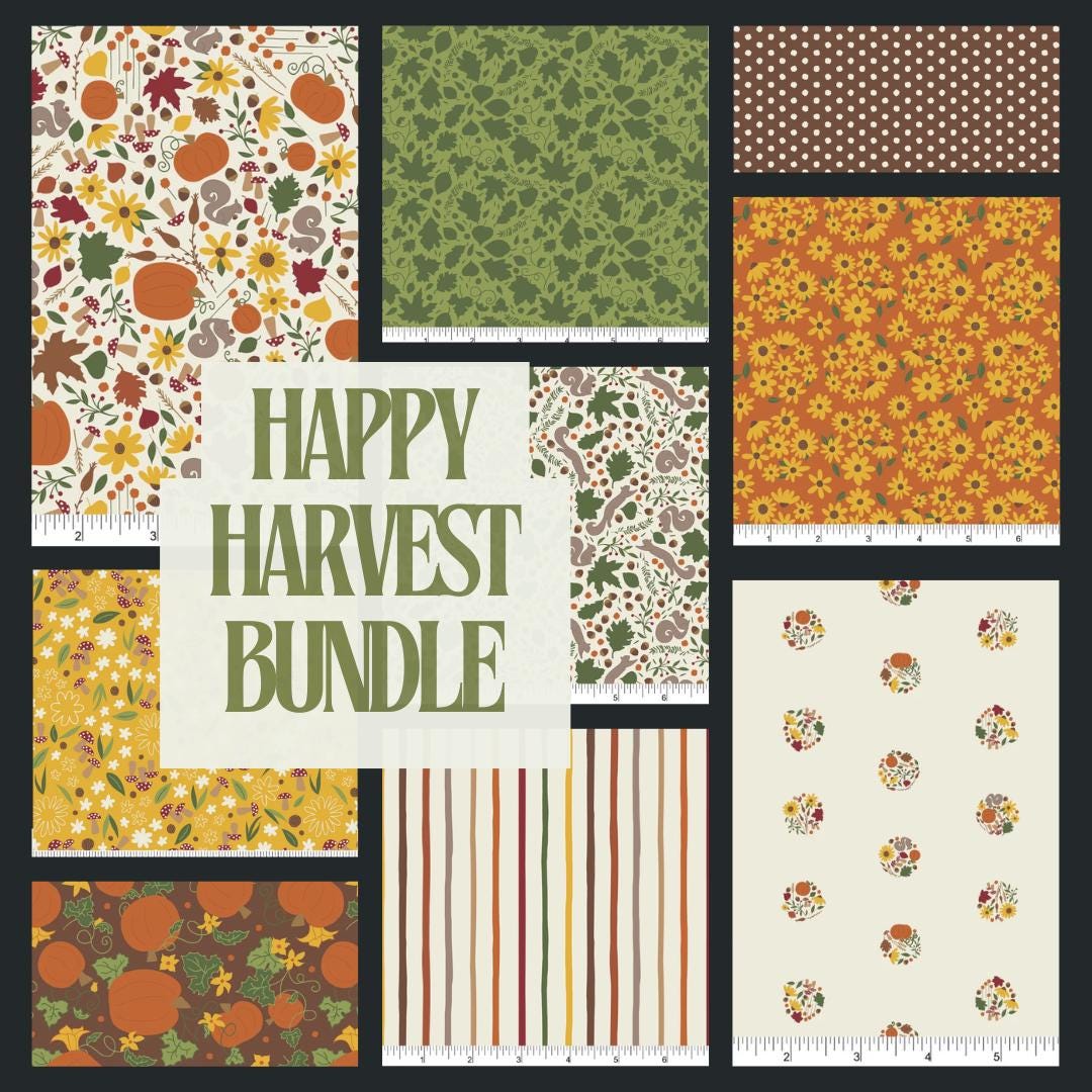 Everyday Grateful Bundle Fat Quarter, 1/2 yard 1-yard fabric bundle fall quilting fall fabric pumpkin fabric Everyday Grateful Collection