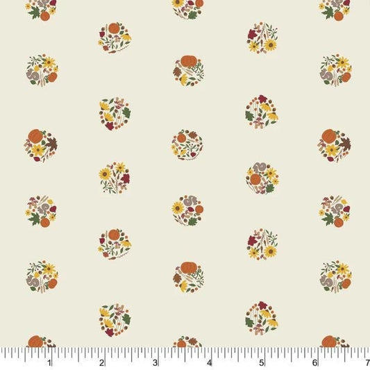 Everyday Grateful PH0244 Happy Harvest Circles of Life fall fabric fall floral fall colors fall quilting fall fabric pumpkin fabric