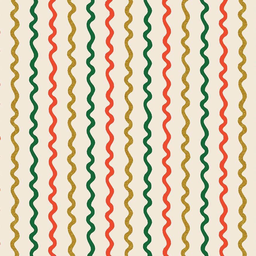 Holiday Ribbon - cream metallic