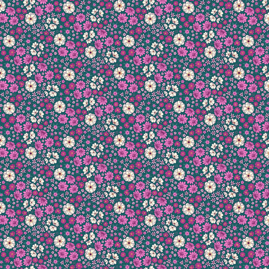 Primavera Green Multi Scattered Floral