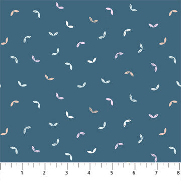 Hand Stitched Seedlings Navy