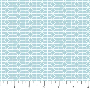 Hand Stitched Woven Light Blue