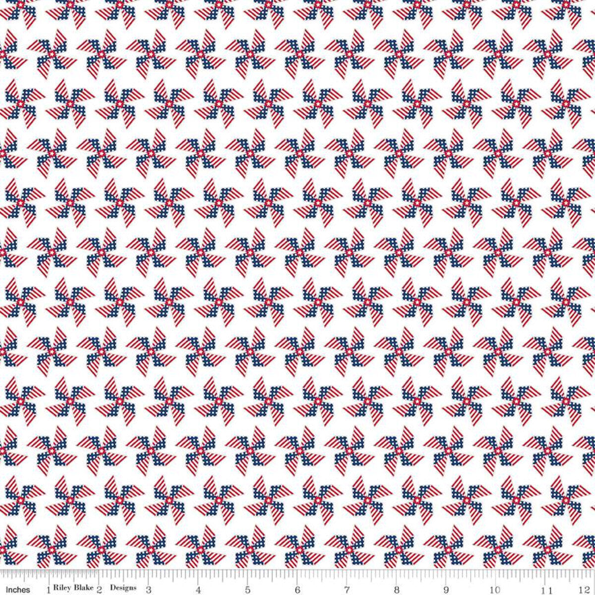 Land of Liberty White Pinwheels