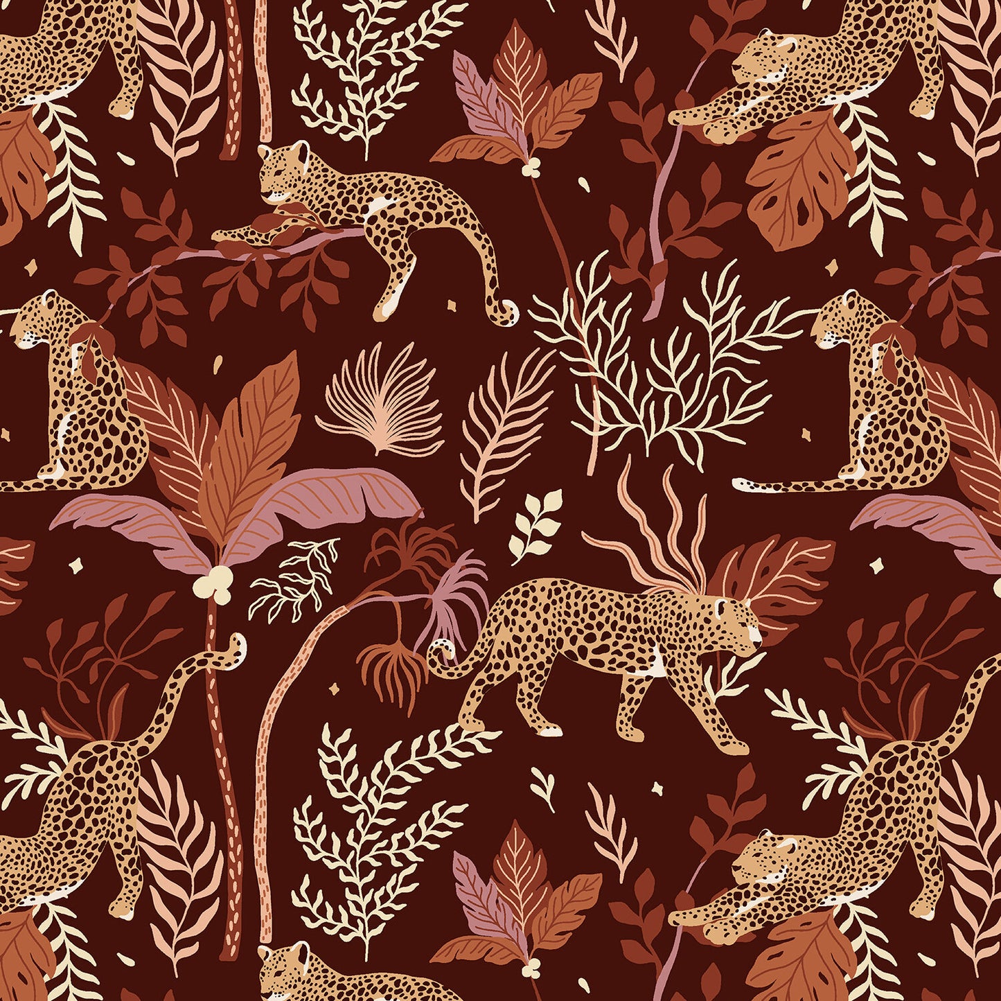 Magic of Serengeti Leopard Deep Plum