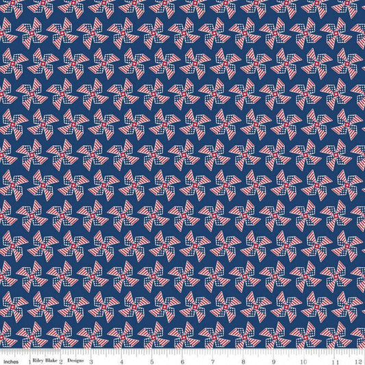 Land of Liberty Pinwheels Navy