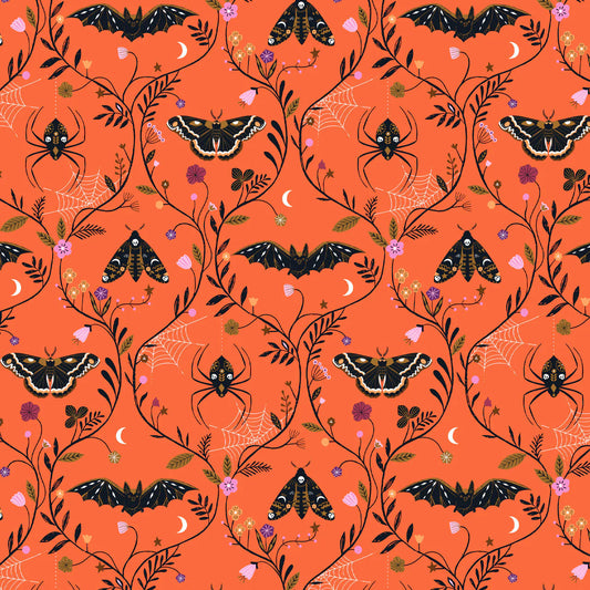 Twilight Bats on Orange