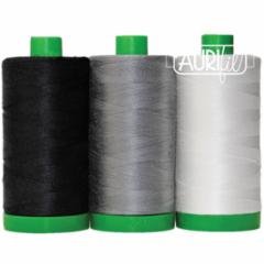 Aurifil Penguin Black and White Builder Box 40 wt
