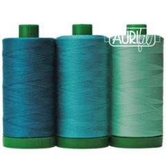 Aurifil Macaw Teal Builder Box 40 wt