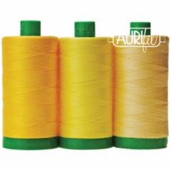 Aurifil Wild Dog Yellow Builder Box 40 wt.