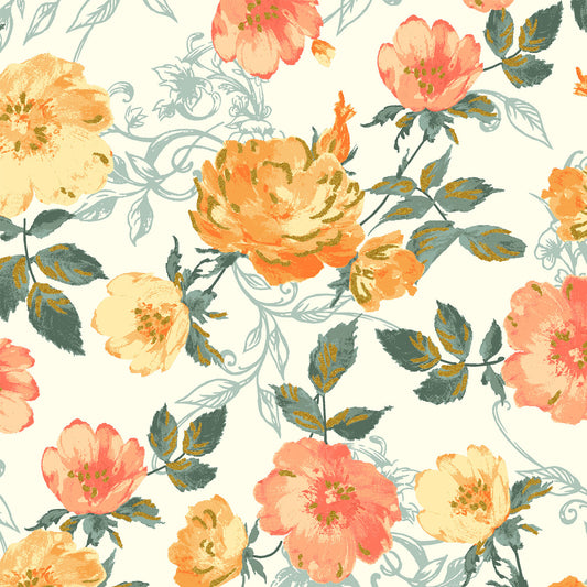 Summer Rose Marietta Orange Metallic