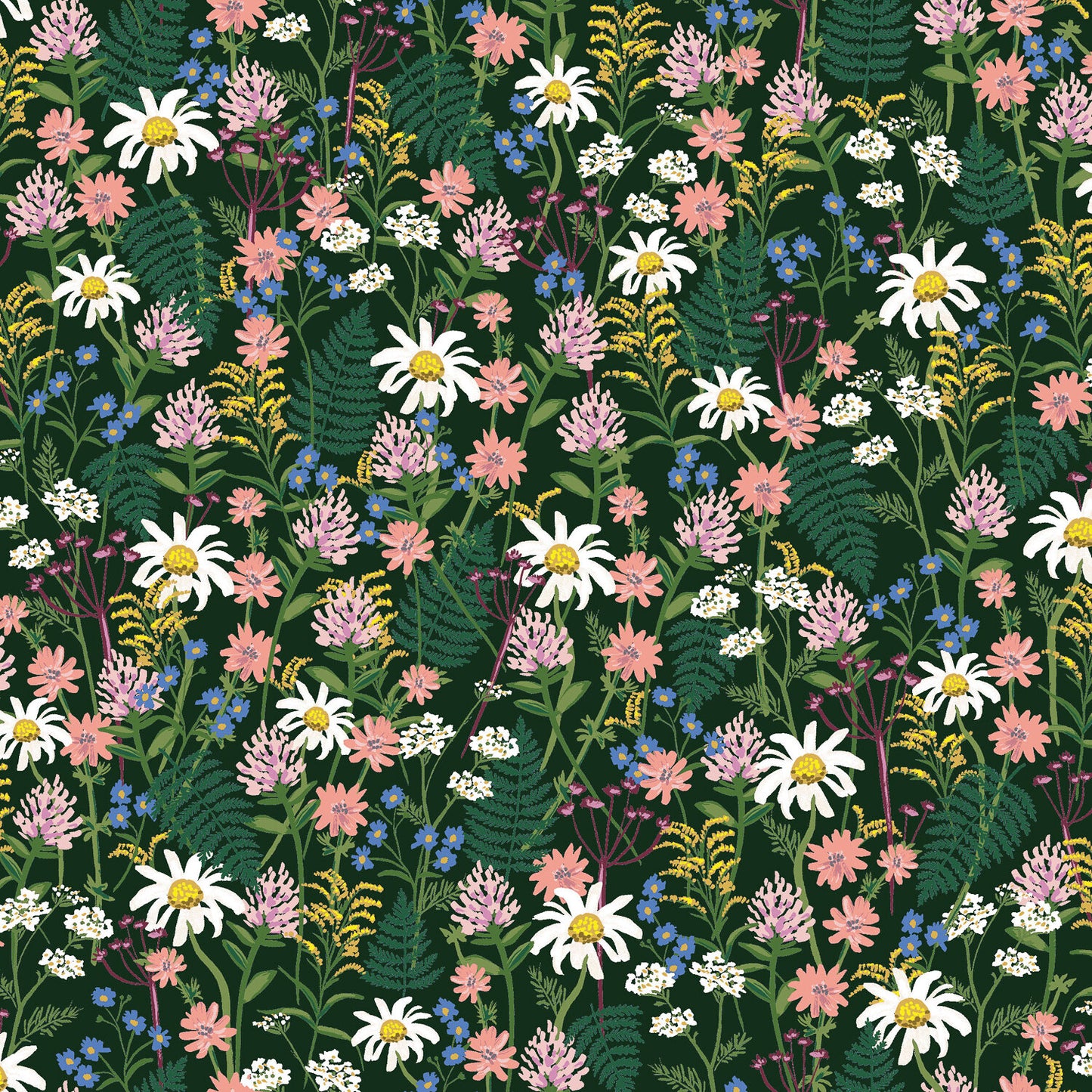 Wildwood Wildflowers Hunter Fabric