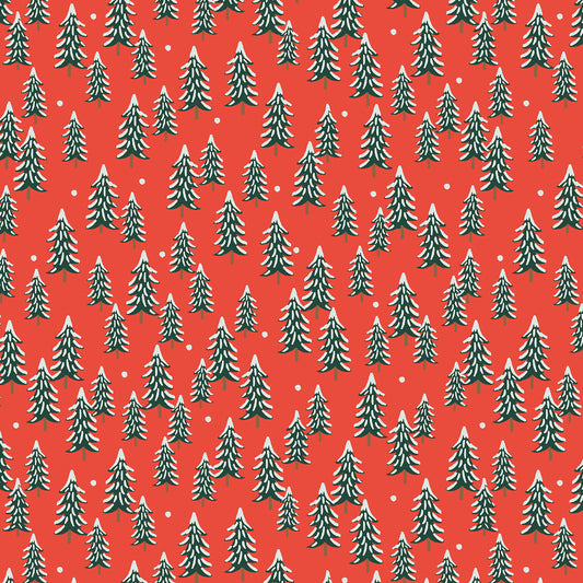 Holiday Classics Fir Trees Red