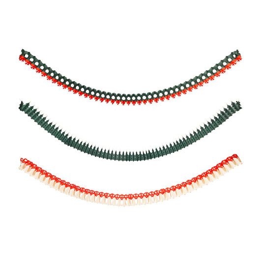 CHR1304 - Tree, Wreath and Bell Honeycomb Garland Set