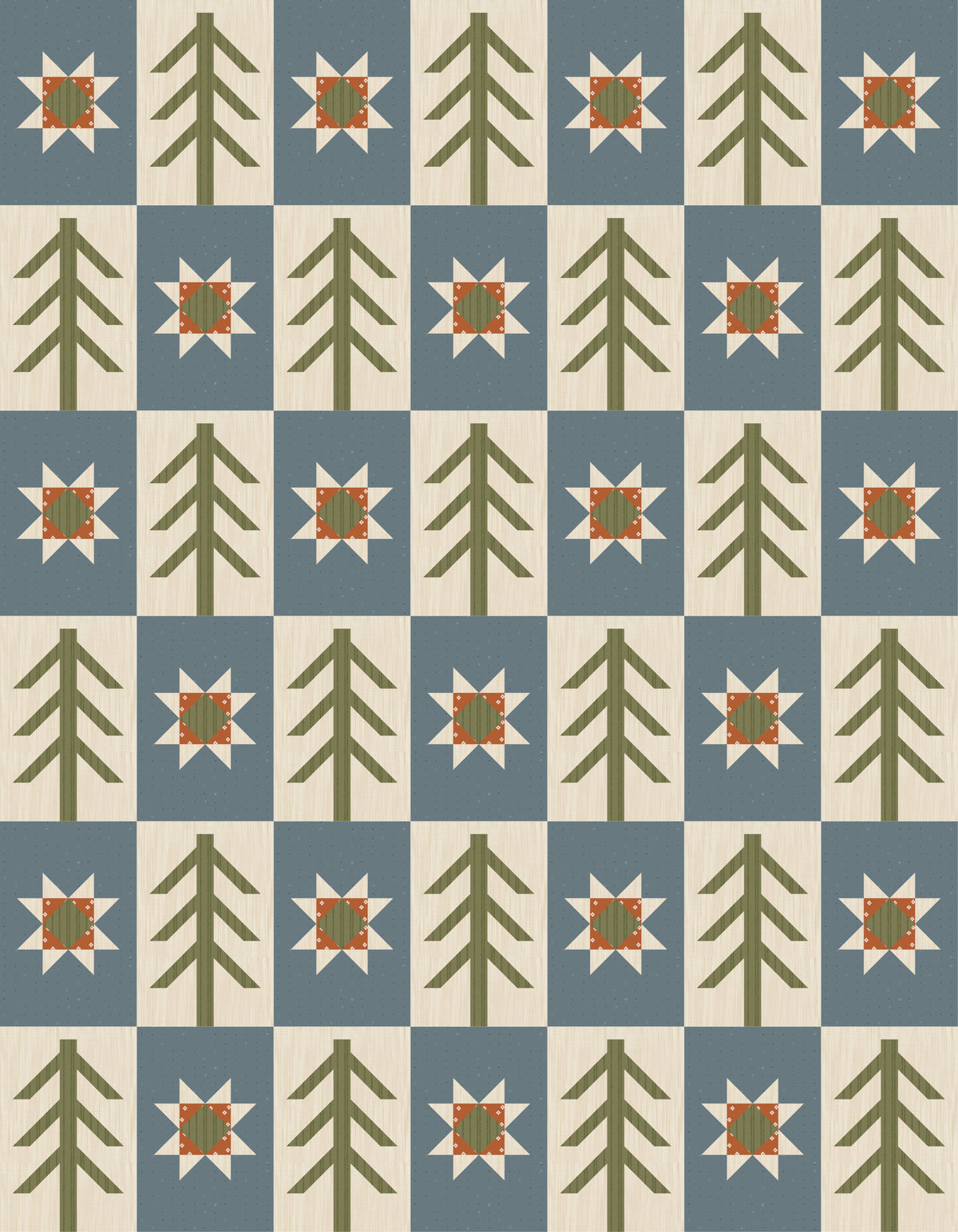 Stargrove Throw Quilt Kit with fabric