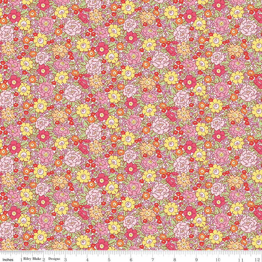 Traditional 30's Floral Pink