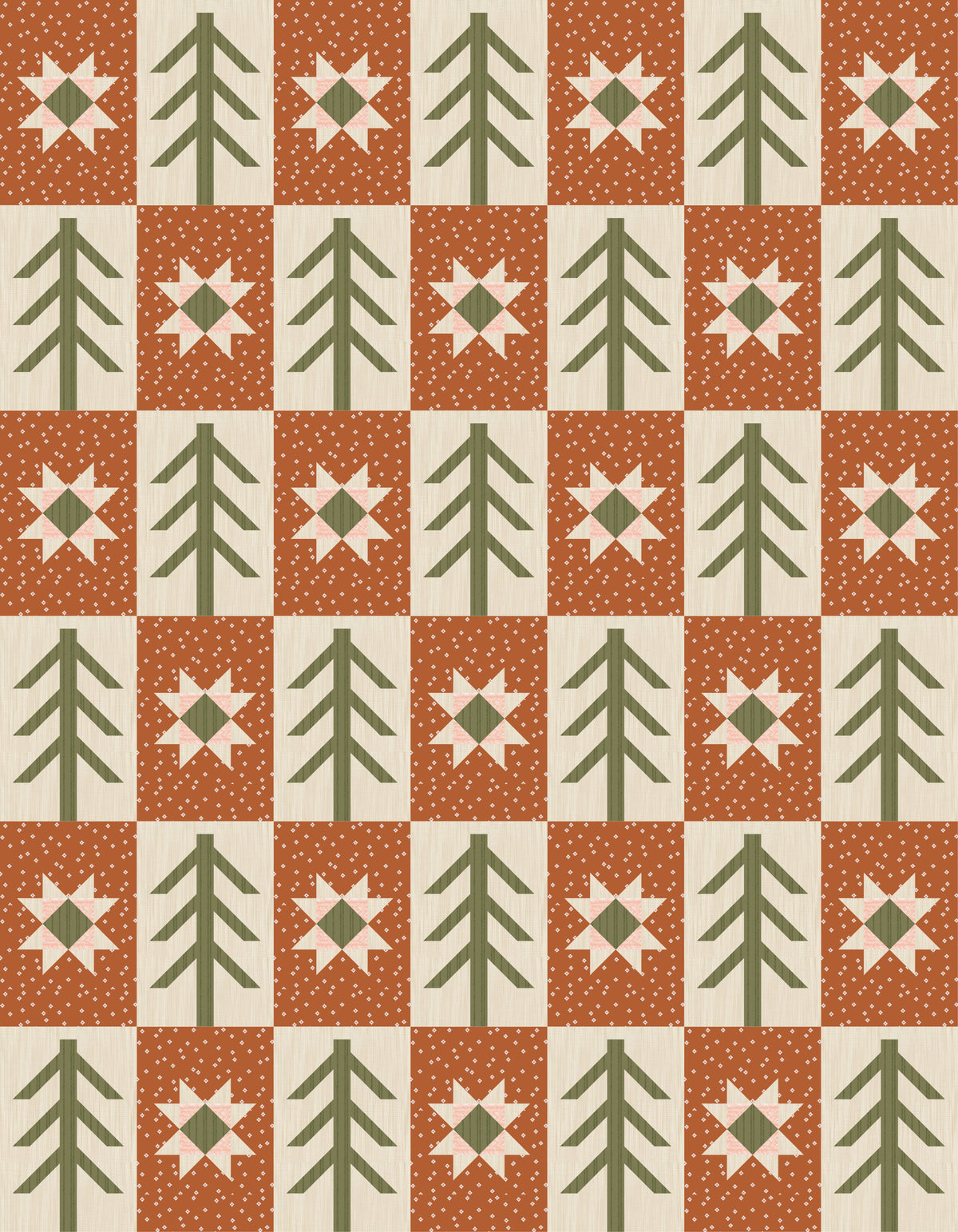 Stargrove Throw Quilt Kit with fabric