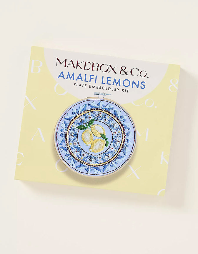 Amalfi Lemons Plate Embroidery Kit