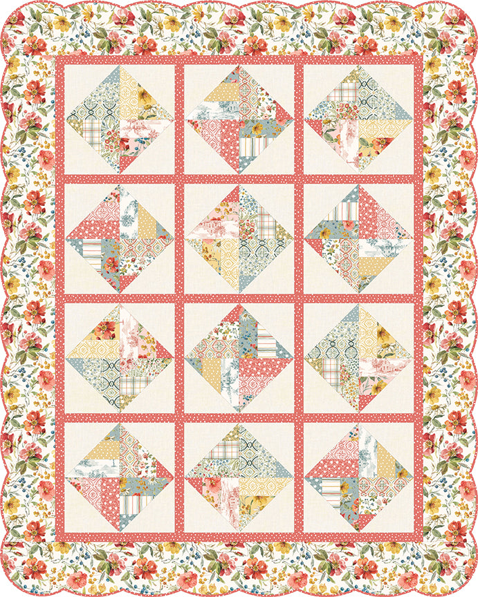 Shabby Fabrics Spinning Rail Fence Quilt Pattern