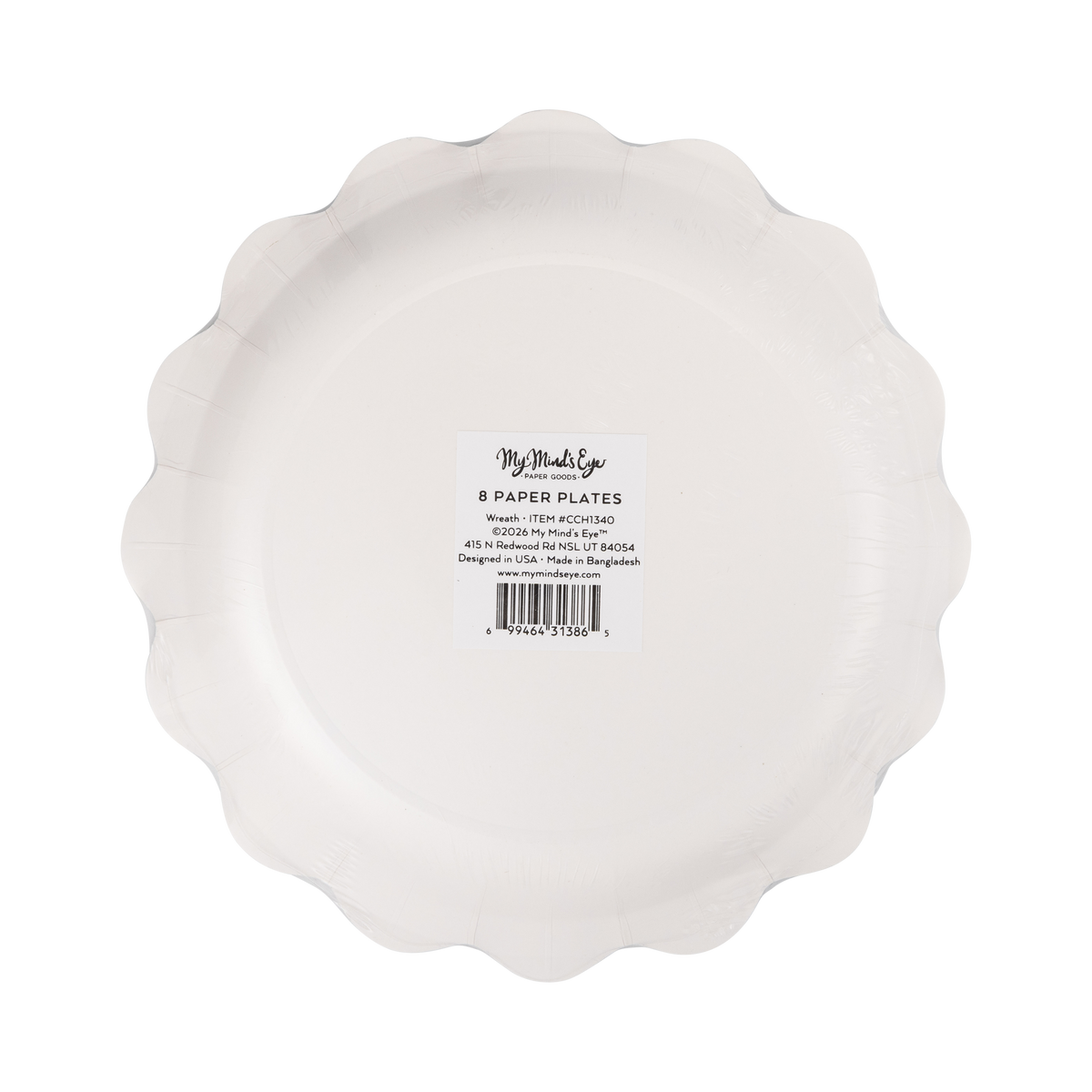 CCH1340 - Wreath Shaped Christmas Paper Salad Plates