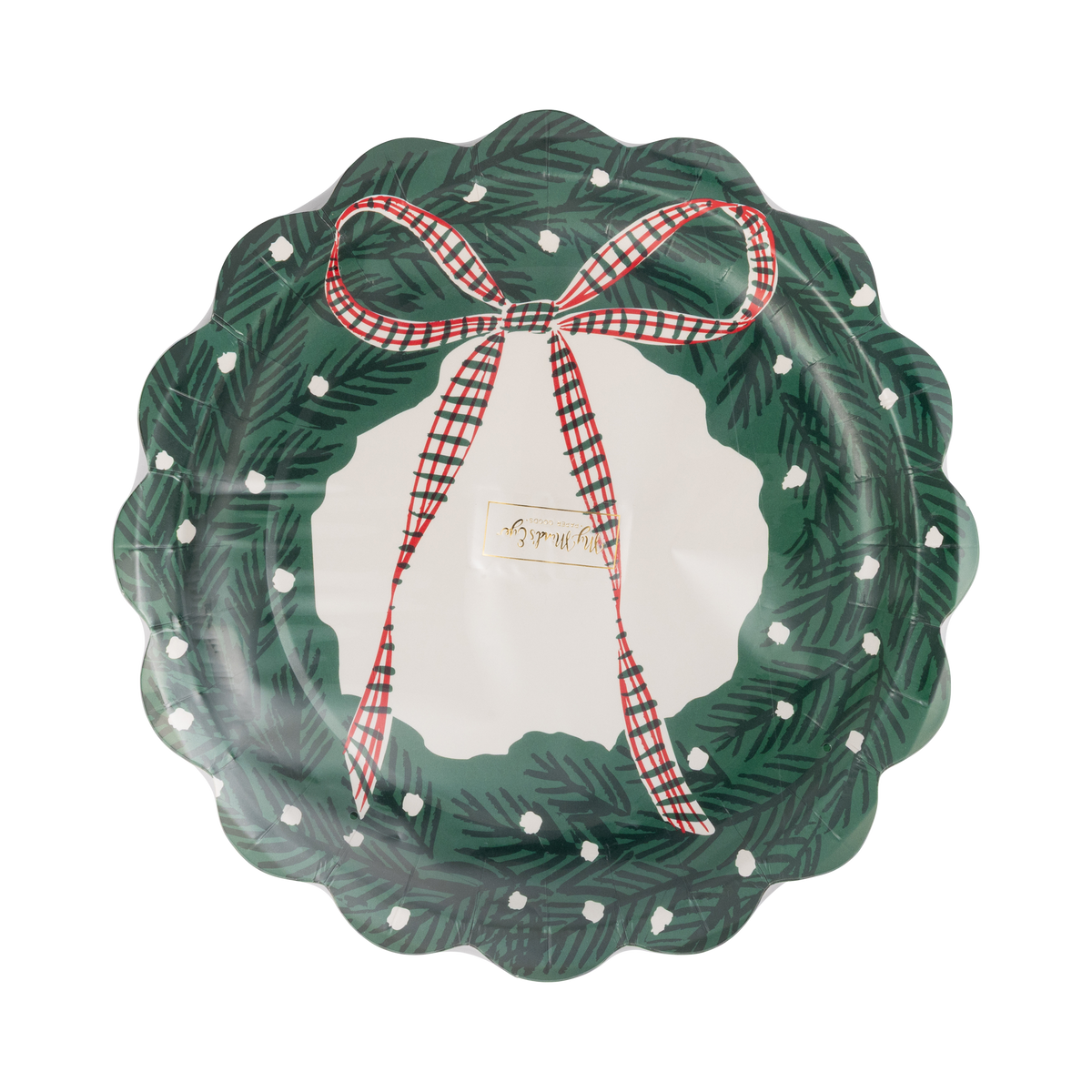CCH1340 - Wreath Shaped Christmas Paper Salad Plates