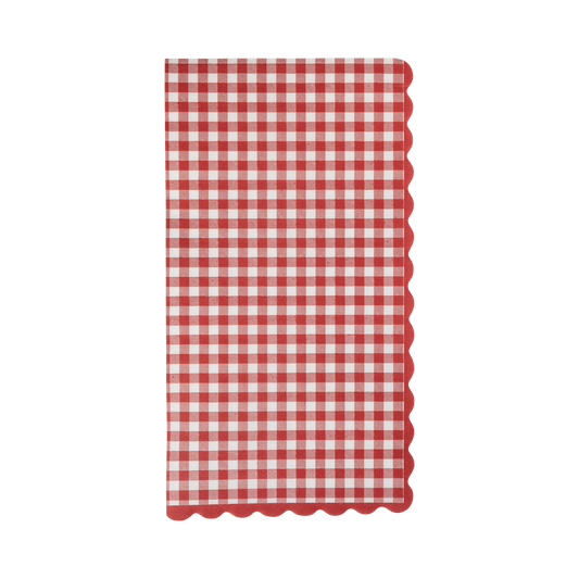 YUL1339 - Red Gingham Christmas Paper Dinner Napkins