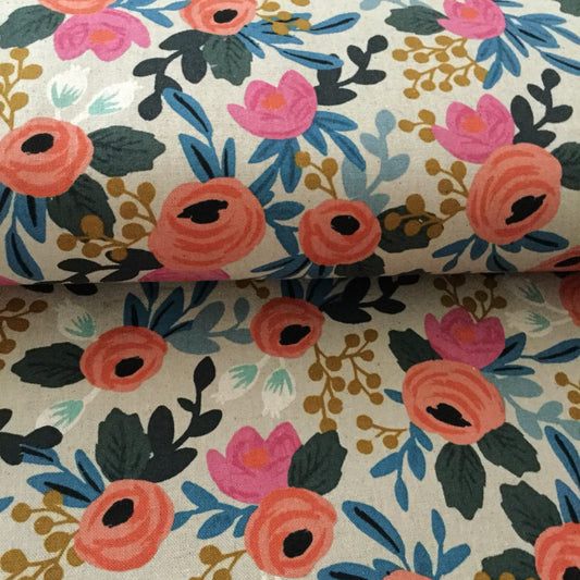 Les Fleurs Rosa Canvas