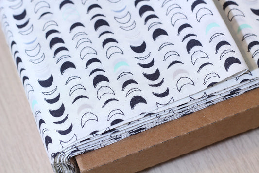 lunar-stamps-moon-fabric-fabric-by-the-yard-crescent-moon-fabric-astronomy-fabric-stars-quilt-quilting-cotton-moon-and-stars-cap-st-1102